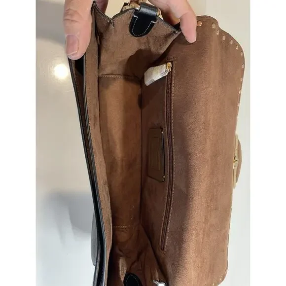 Coach CE563 Morgan Shoulder Bag Crossbody Colorblock Signature With Rivets - Picture 4 of 11